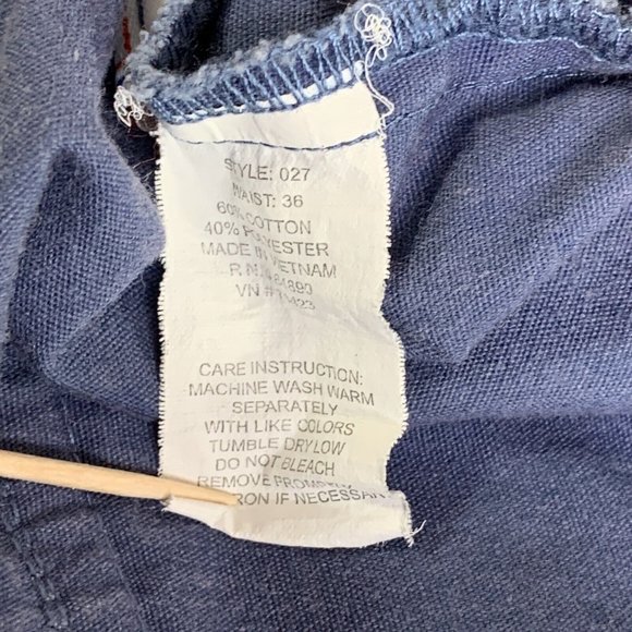 Haband Casual Joe Shorts Men 36 Blue Chino Elastic Waist 5 Pocket Logo Outdoor - Picture 7 of 7